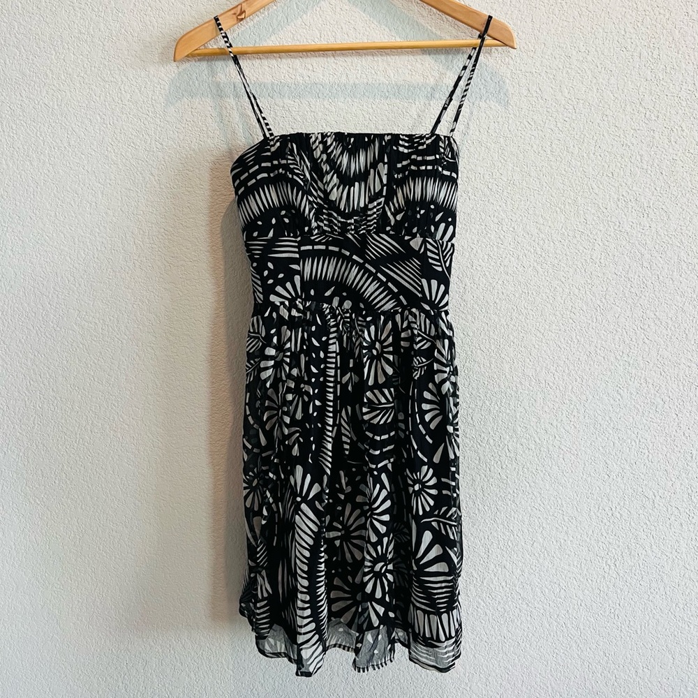 Marciano Black and White Print Dress Size S